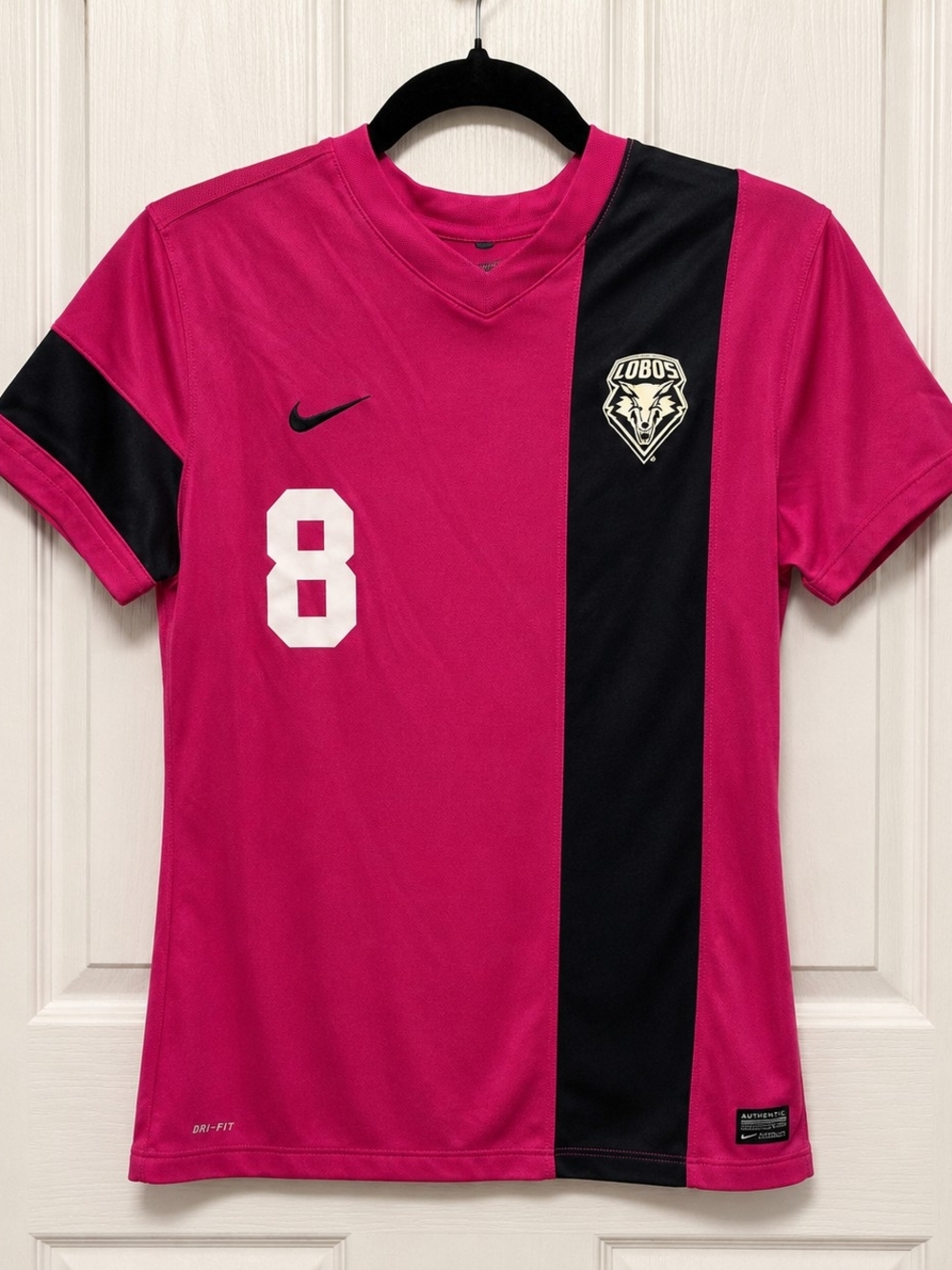 Nike Authentic UNM Lobos Soccer Jersey #8 Pink Dri-FIT Size Medium
